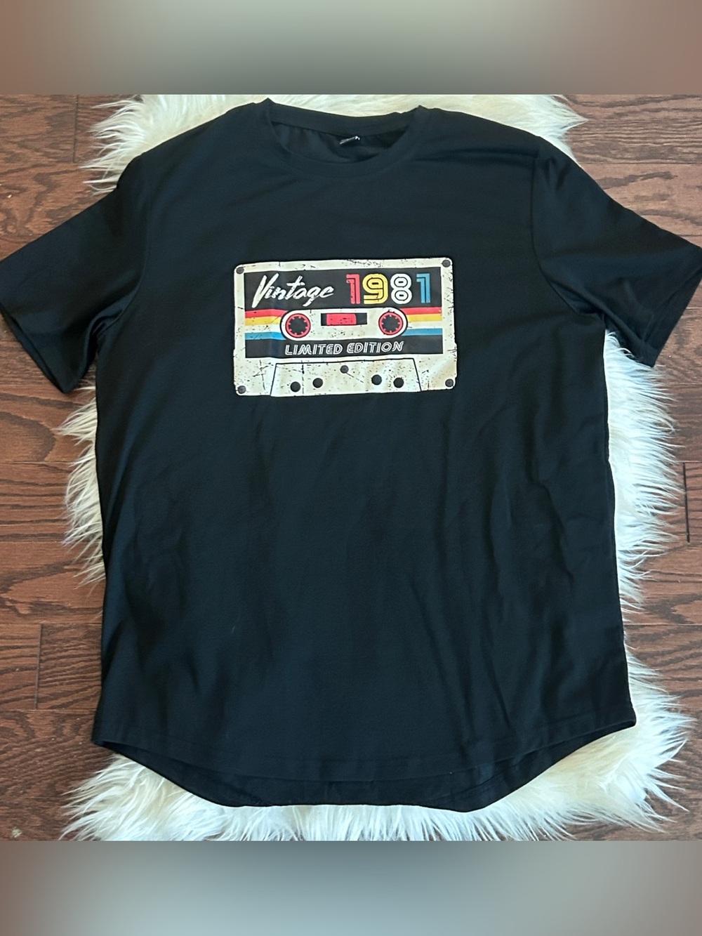 Manfinity Vintage 1981 Graphic Black Men's T-Shirt - Limited Edition